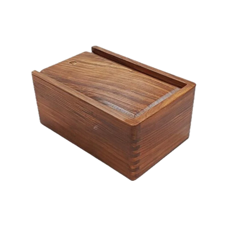 Acacia Wood Chess Pieces Storage Box - Image 7