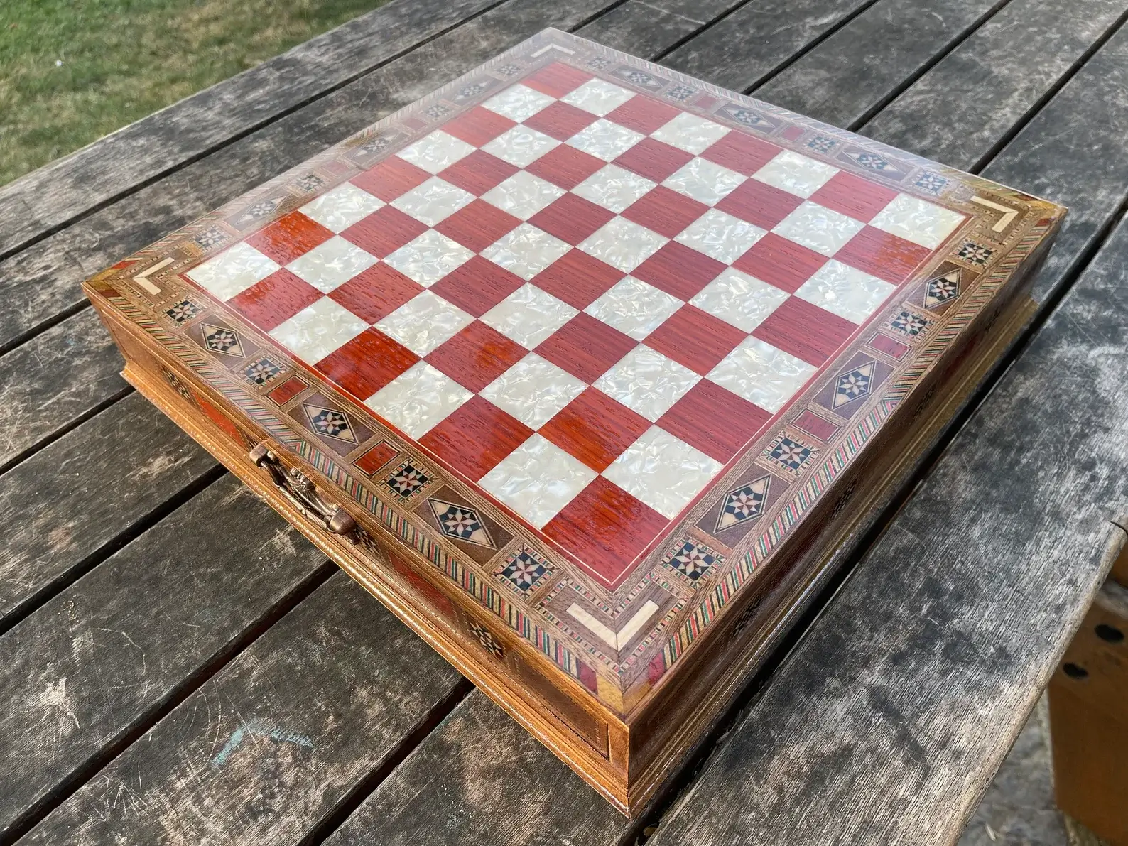 Handmade Luxury Chess Set With Velvet Storage Units - Image 7
