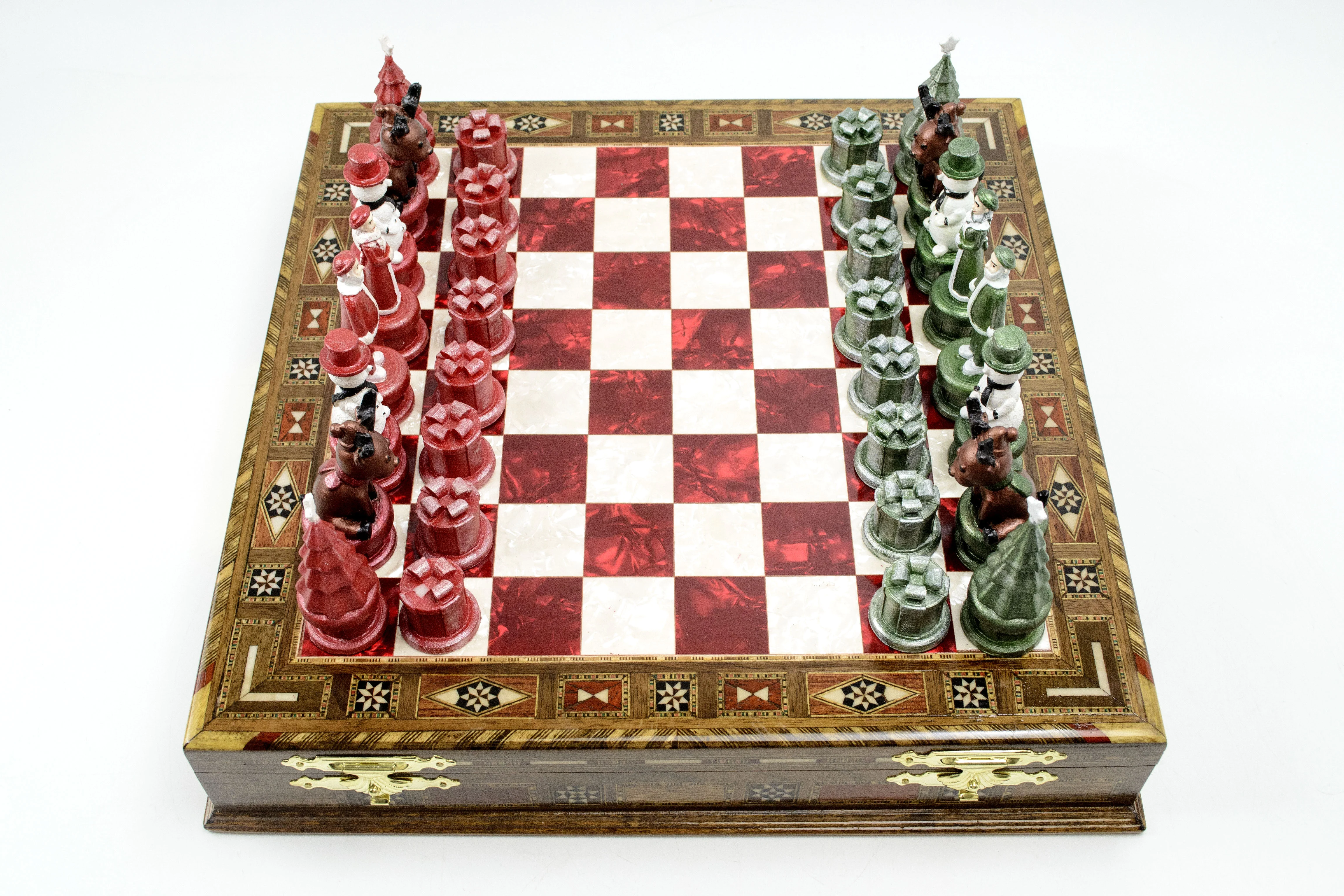 Hand Painted Christmas Themed Chess Set - Image 3