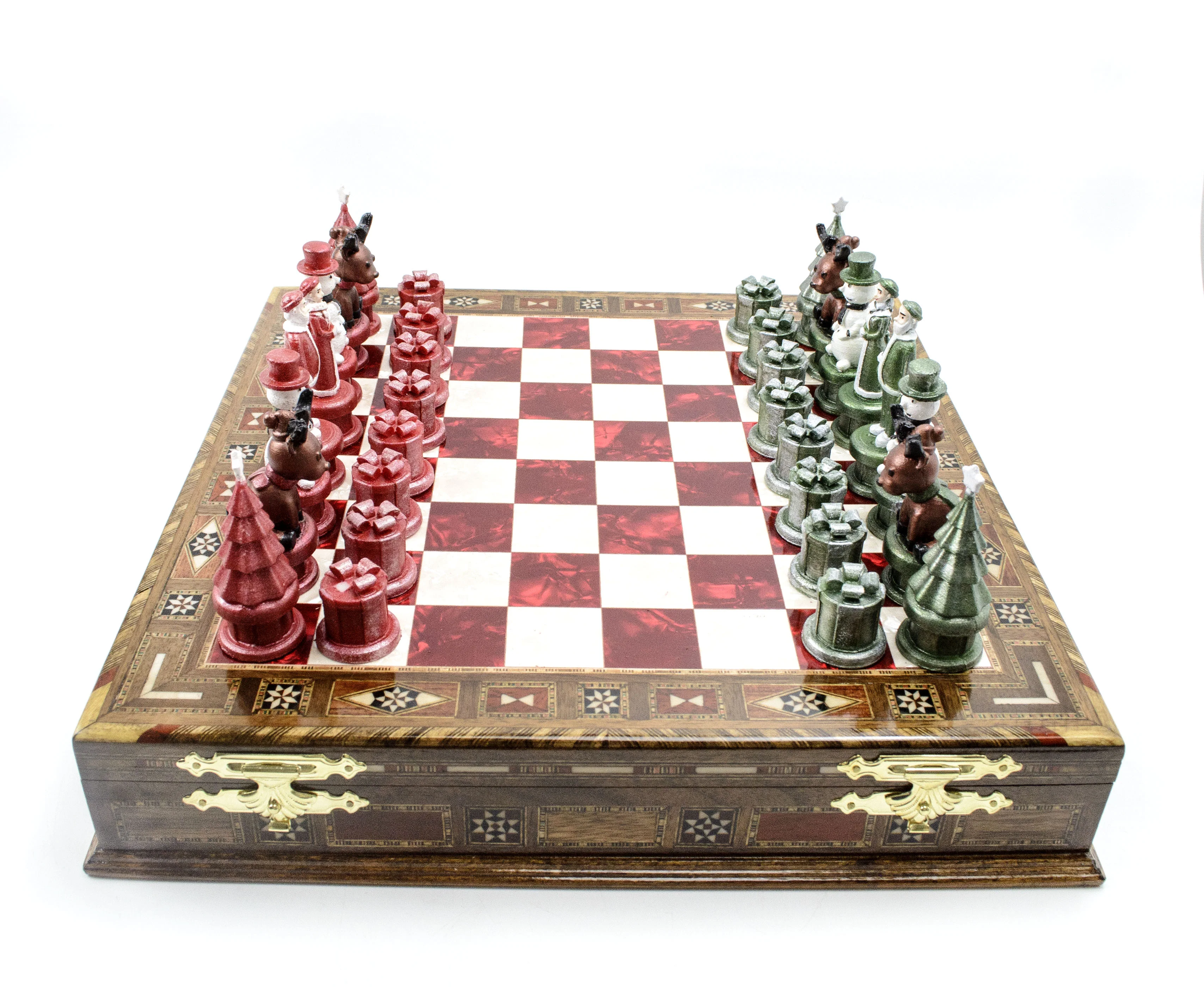 Hand Painted Christmas Themed Chess Set - Image 7