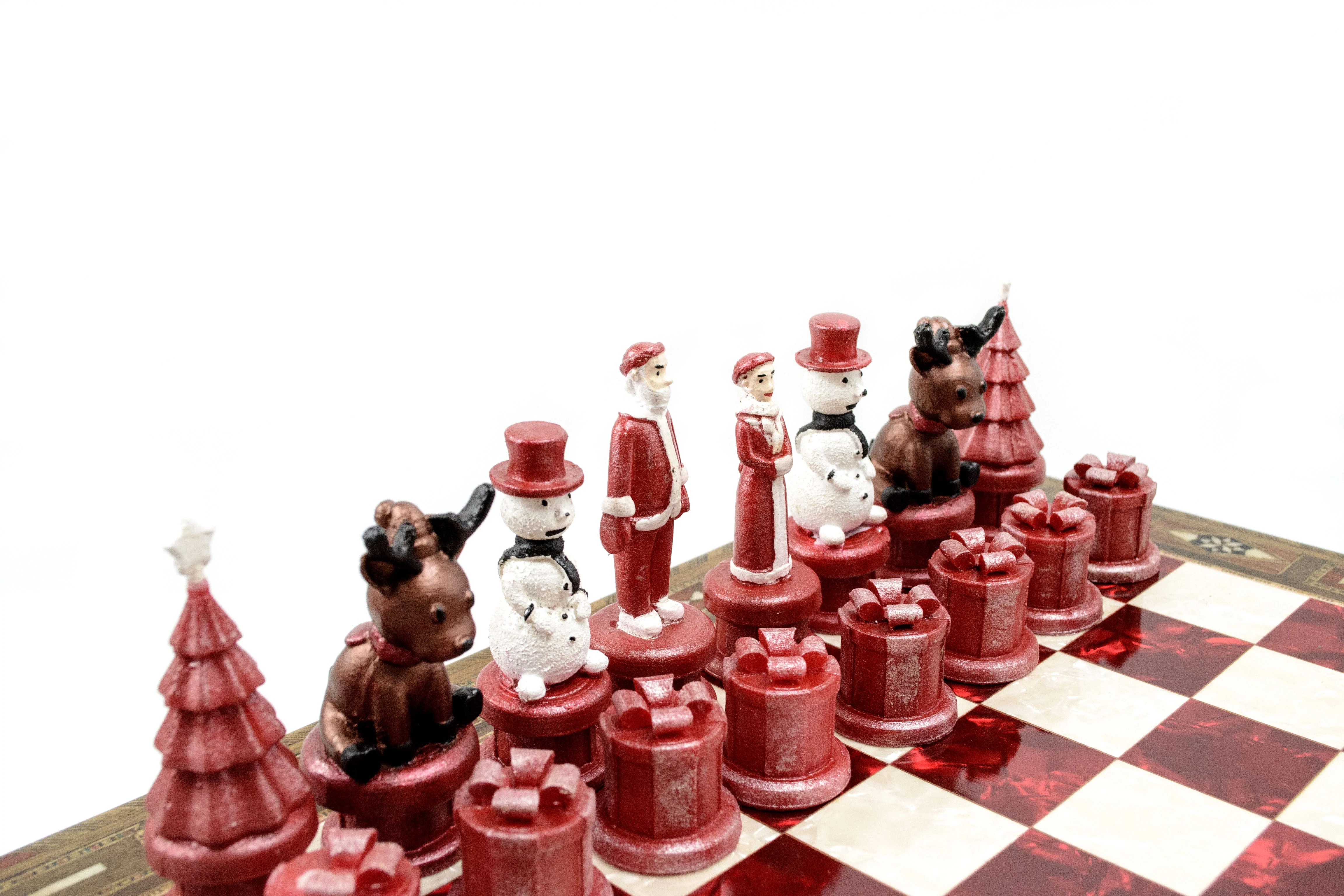 Hand Painted Christmas Themed Chess Set - Image 8