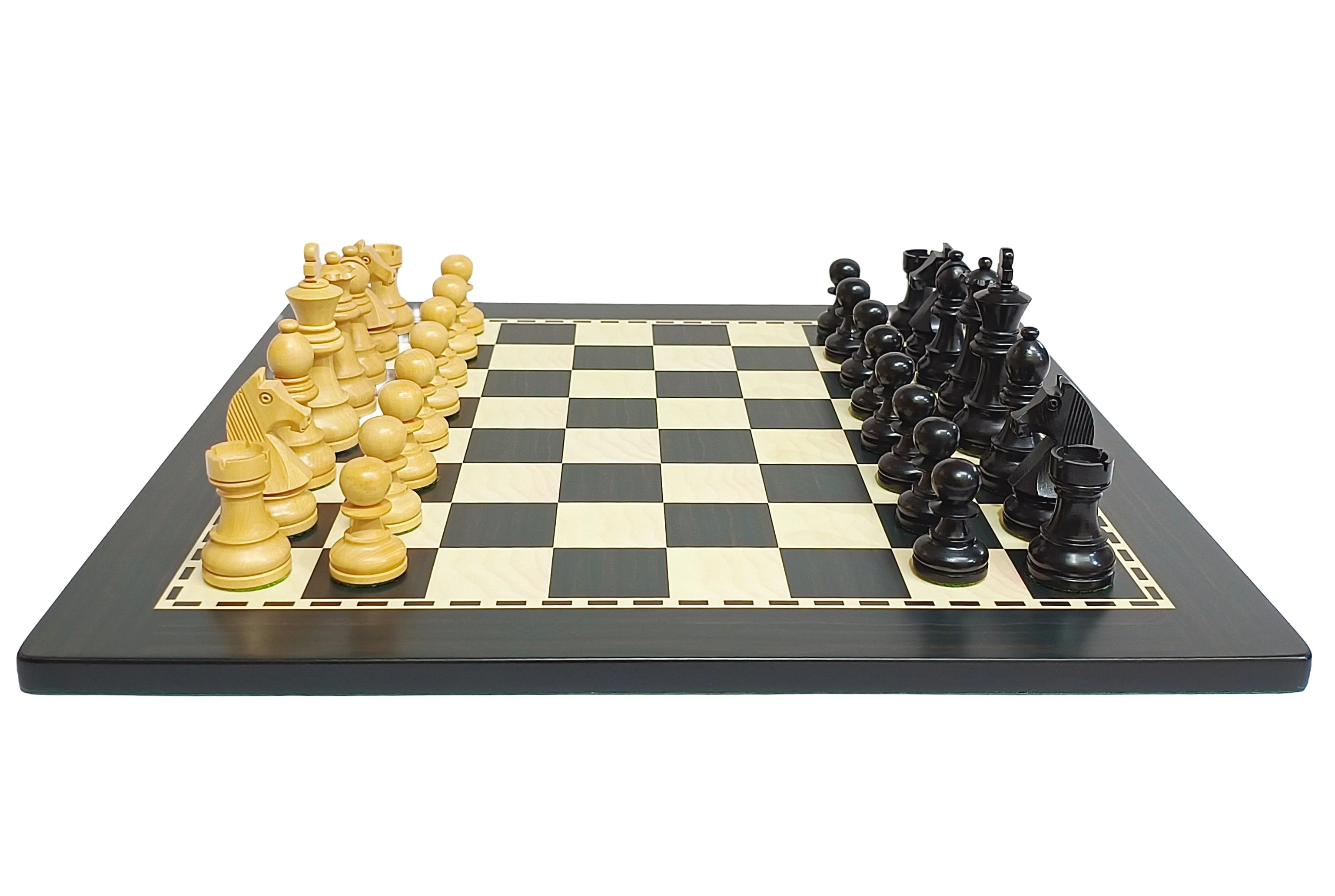 Classic Staunton Tournament Chess Set -  Ebonized & Natural Boxwood - Image 5