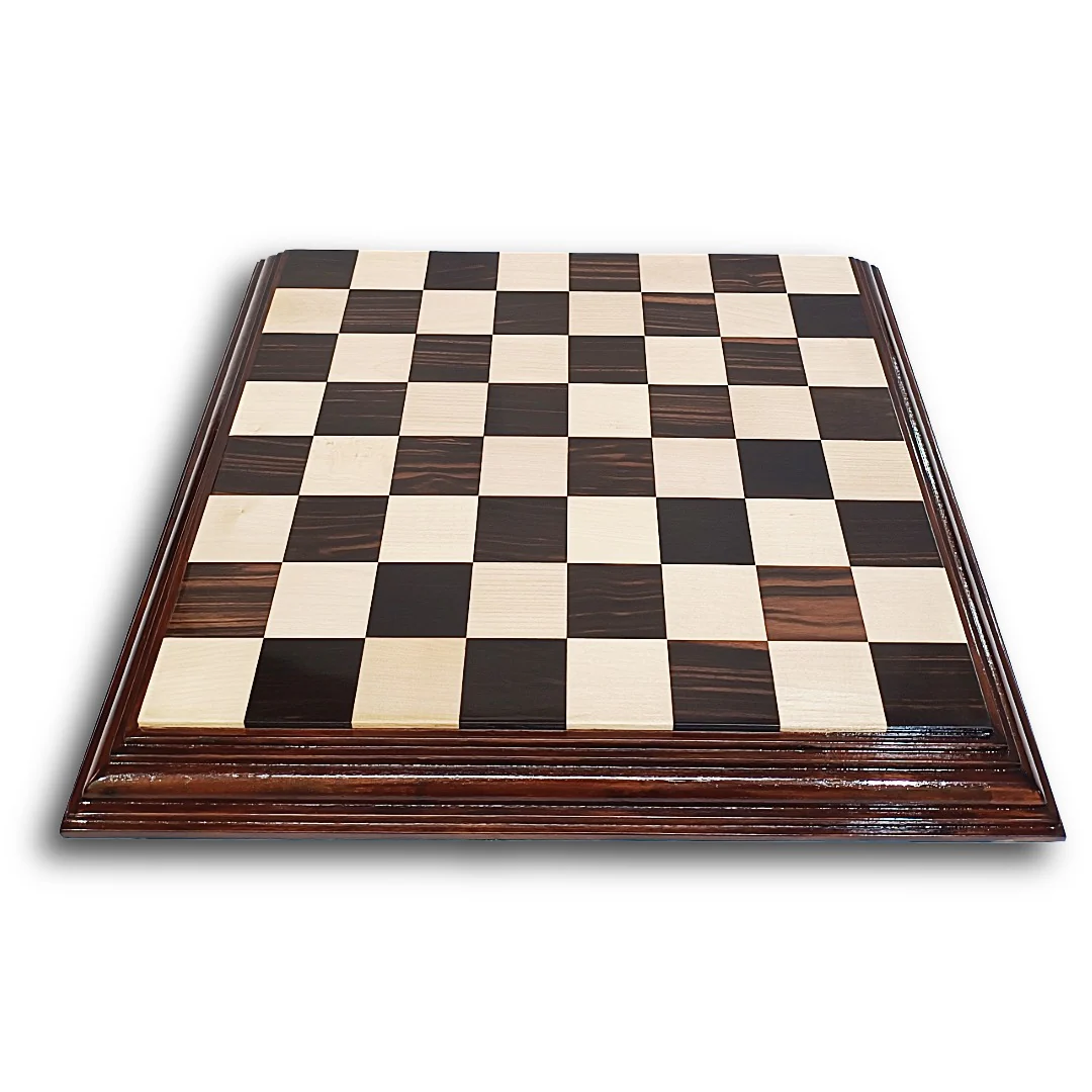 Ebony, Boxwood & Acacia Steps Luxury Wooden Chess Board - Image 5