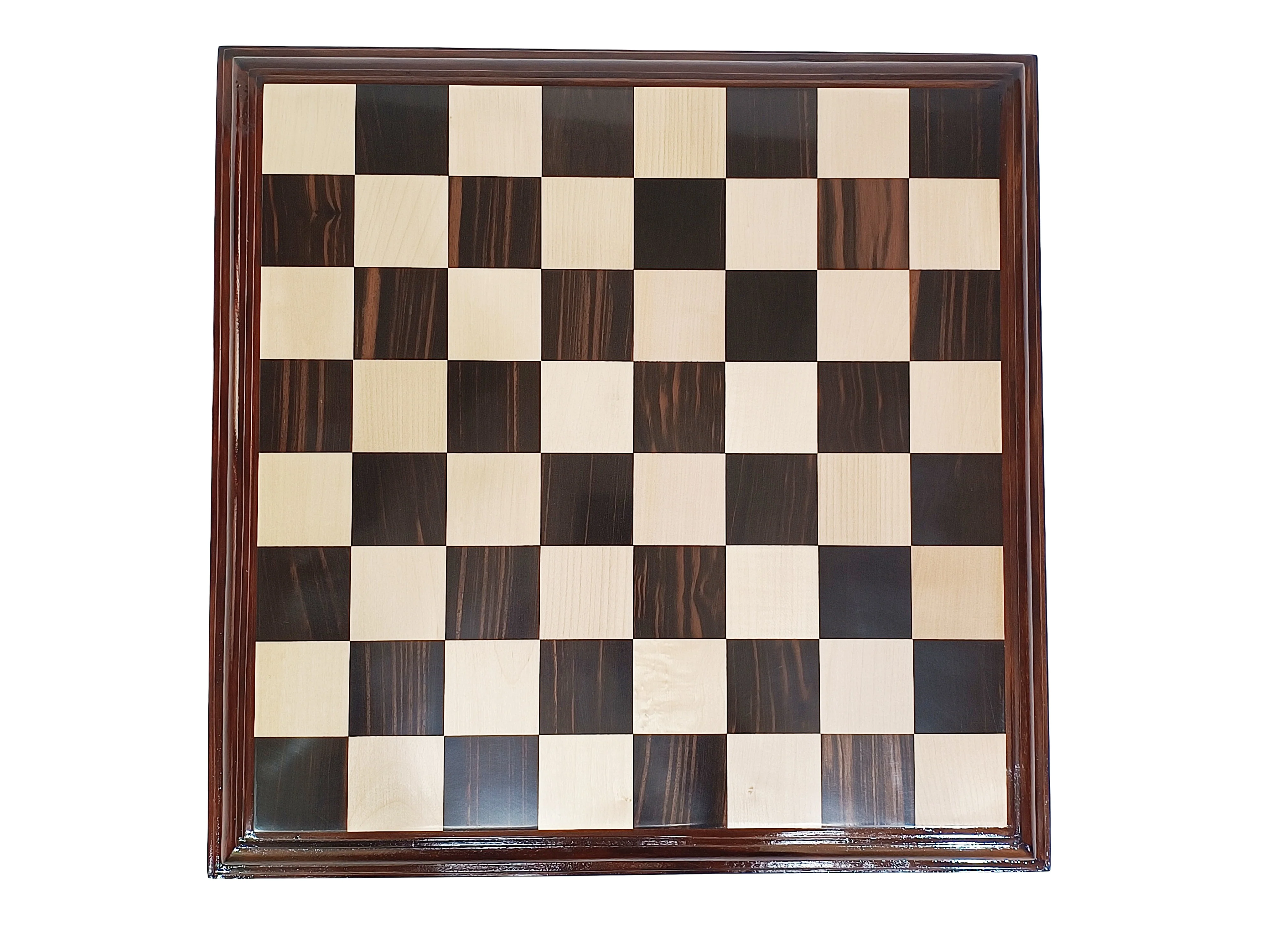 Ebony, Boxwood & Acacia Steps Luxury Wooden Chess Board - Image 6