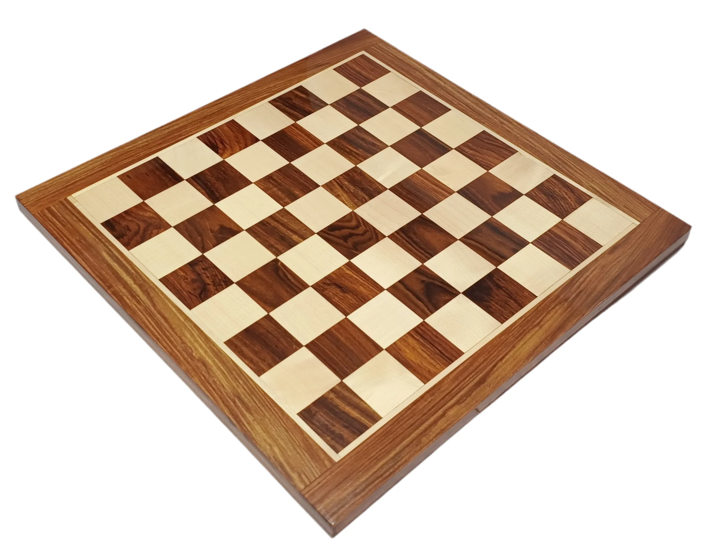 Hand Crafted Golden Rosewood And Maplewood Professional Luxury Wooden Chess Board - Image 4