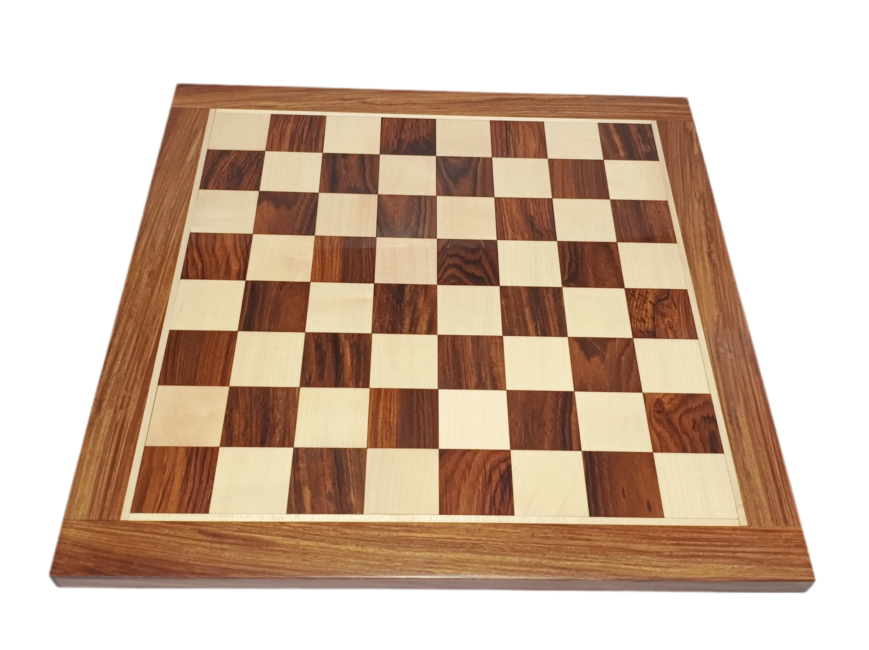 Hand Crafted Golden Rosewood And Maplewood Professional Luxury Wooden Chess Board - Image 5