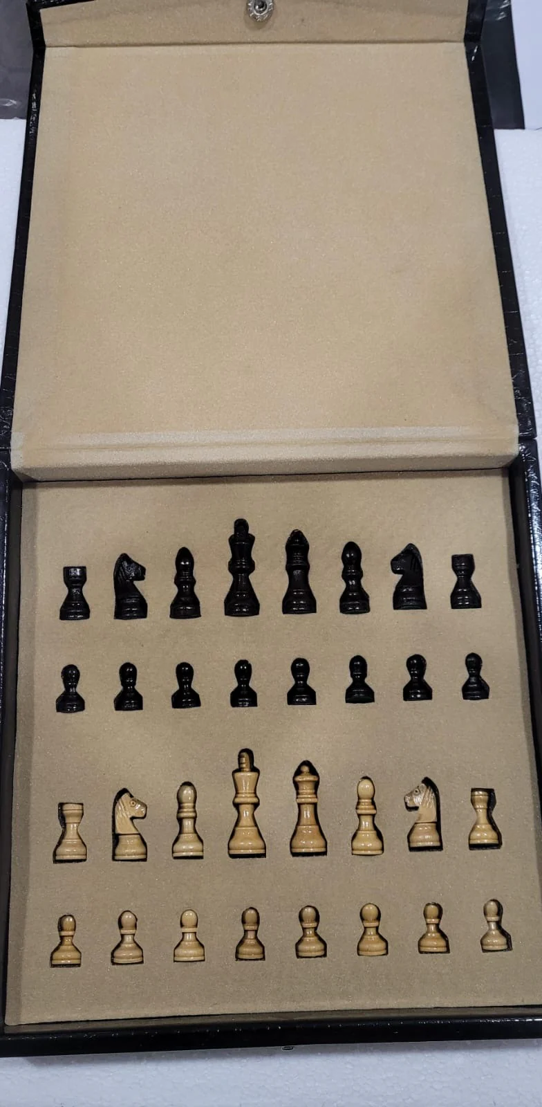 Leather Travel Chess Set With Storage Units - Image 4