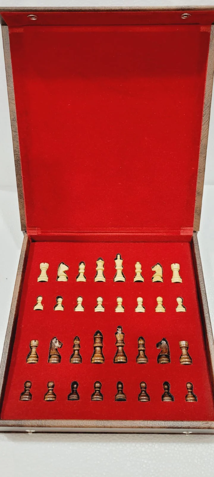 Leather Travel Chess Set With Storage Units - Image 5