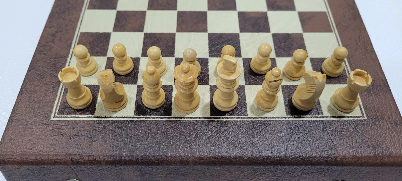 Leather Travel Chess Set With Storage Units - Image 6