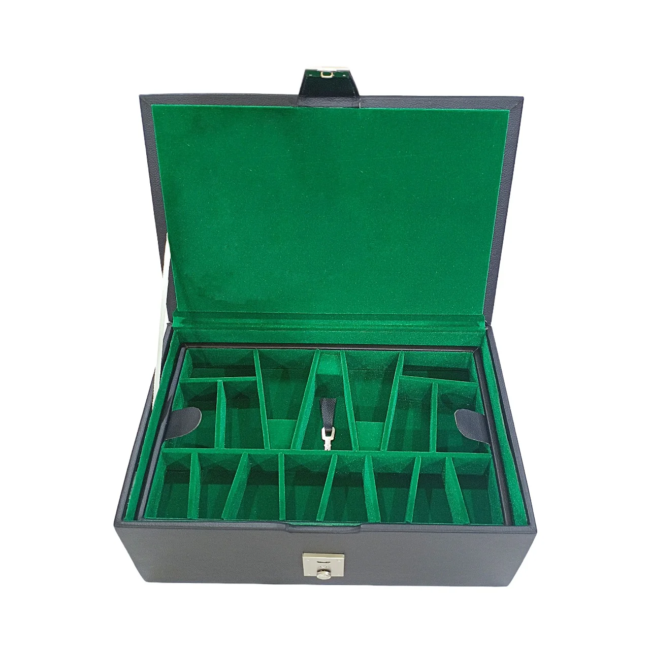 Leatherette Chess Pieces Storage Box - Dual Tray Design - Image 5
