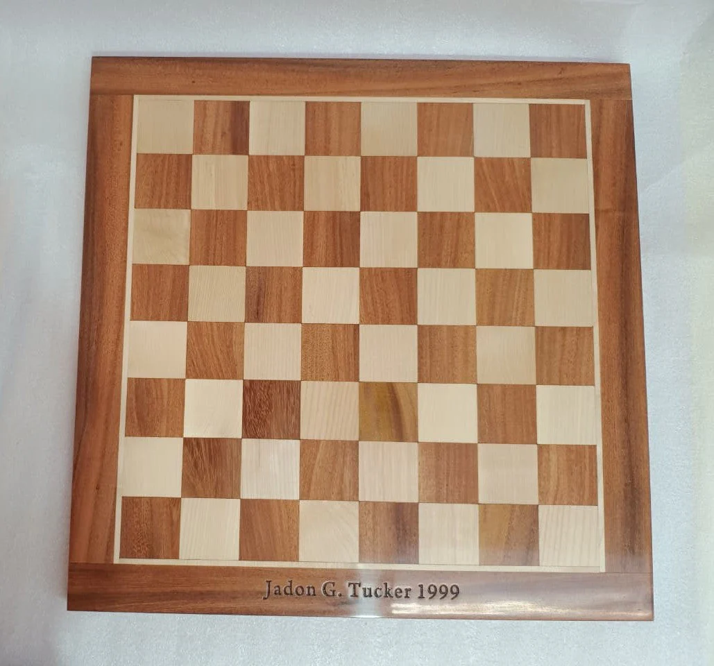 Hand Crafted Acacia and Boxwood Professional Luxury Wooden Chess Board - Image 6