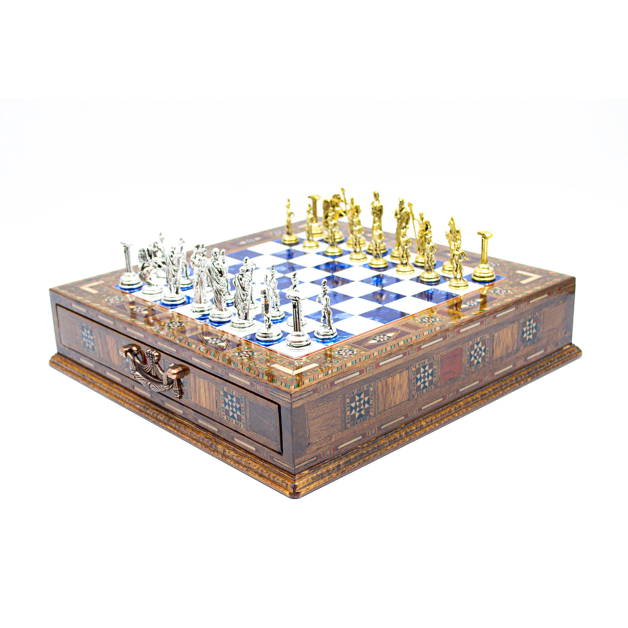 Roman Soldiers Themed Army Luxury Chess Set With Storage Units (4 Chess Board Colors) - Image 4
