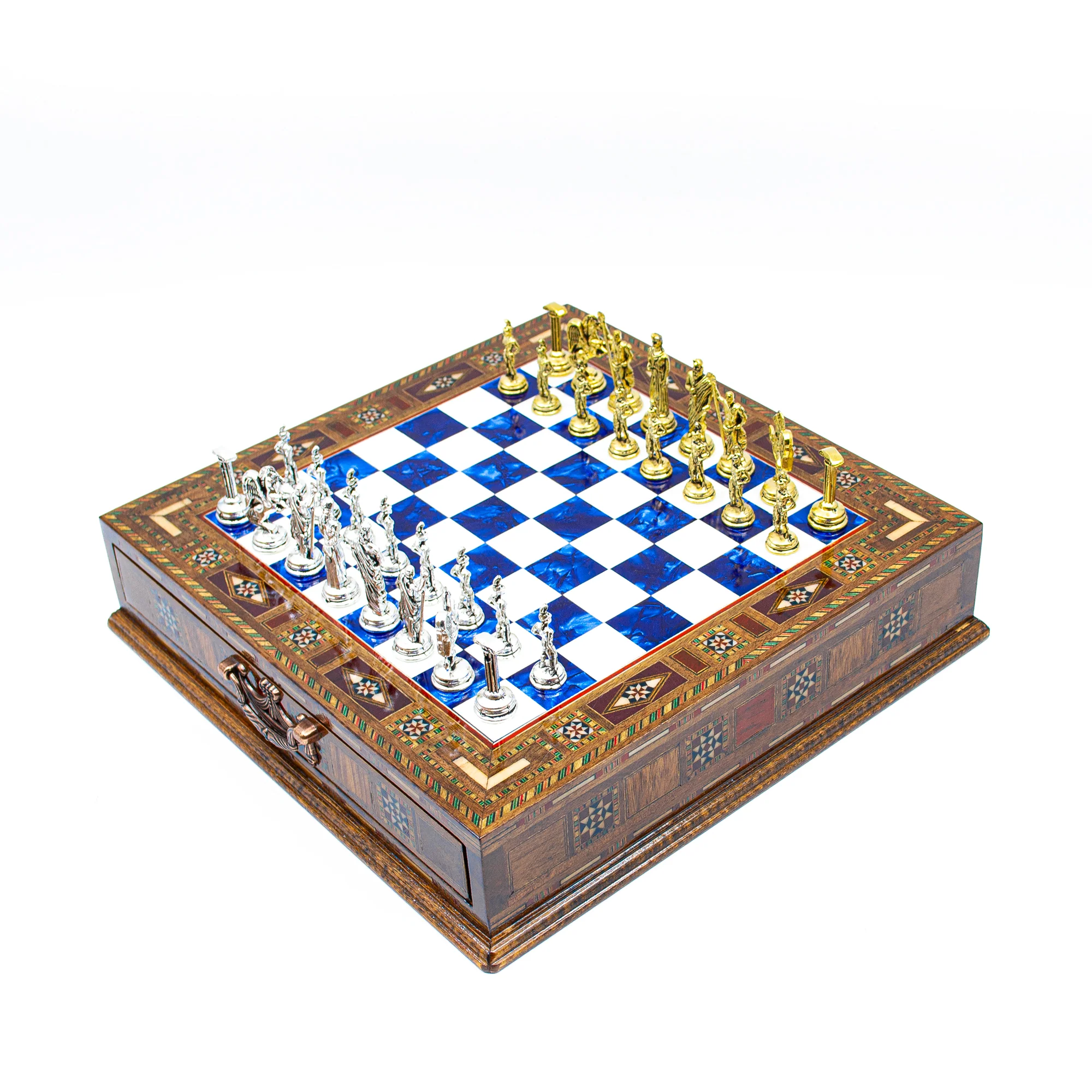 Roman Soldiers Themed Army Luxury Chess Set With Storage Units (4 Chess Board Colors) - Image 6
