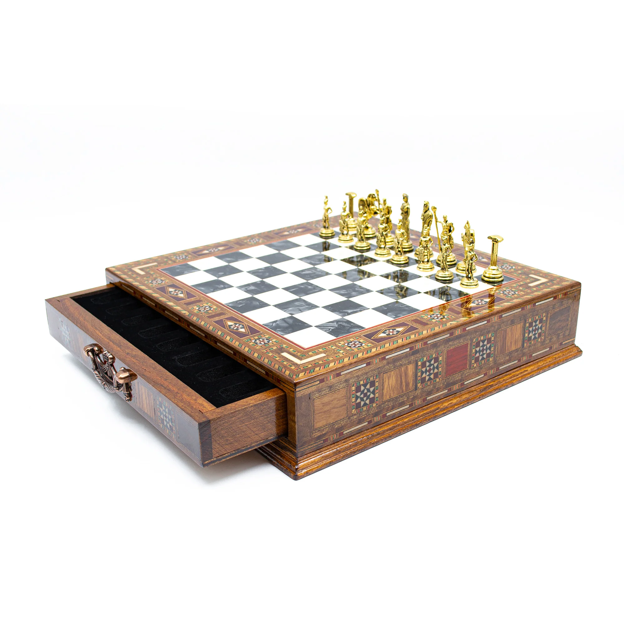 Roman Soldiers Themed Army Luxury Chess Set With Storage Units (4 Chess Board Colors) - Image 7