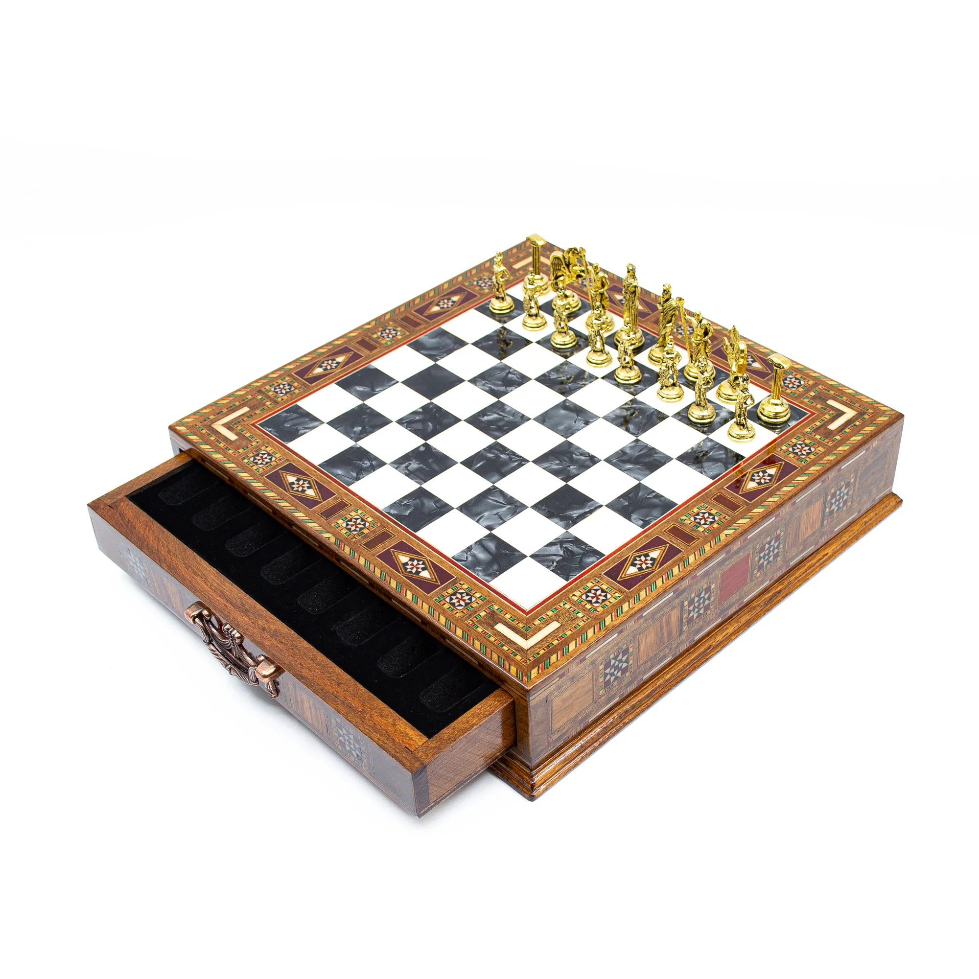 Roman Soldiers Themed Army Luxury Chess Set With Storage Units (4 Chess Board Colors) - Image 9