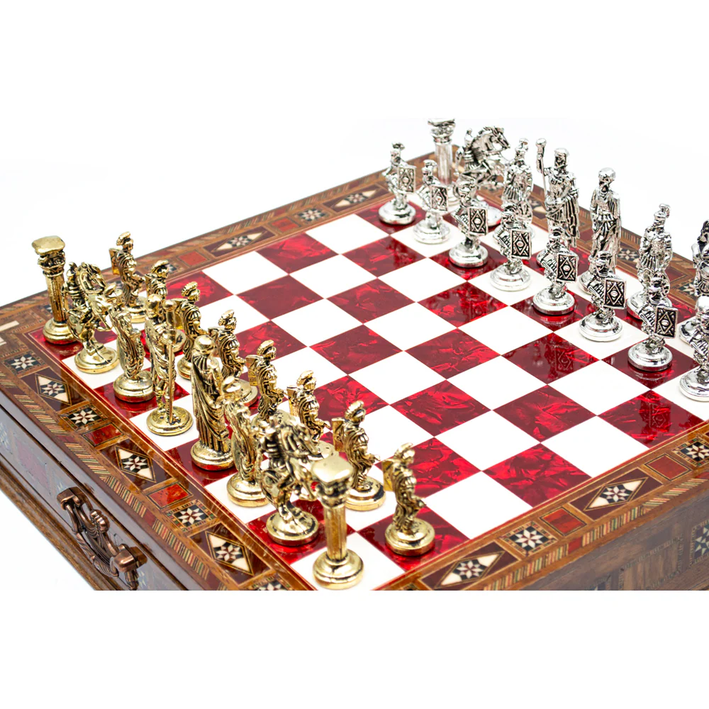 Roman Soldiers Themed Army Luxury Chess Set With Storage Units - Image 3