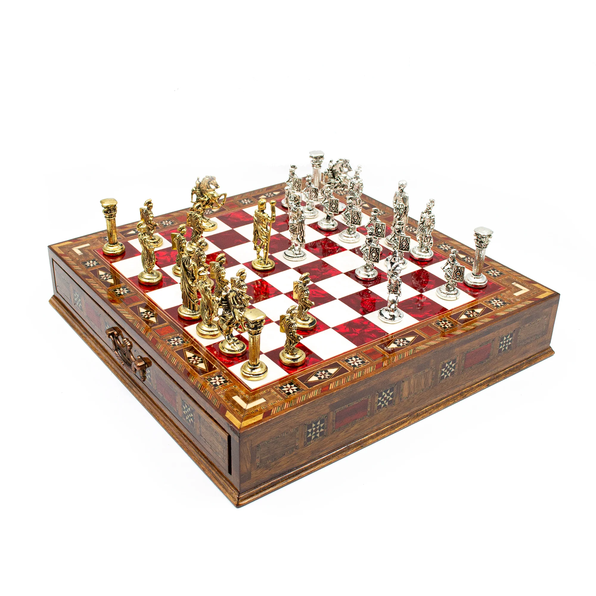 Roman Soldiers Themed Army Luxury Chess Set With Storage Units - Image 5