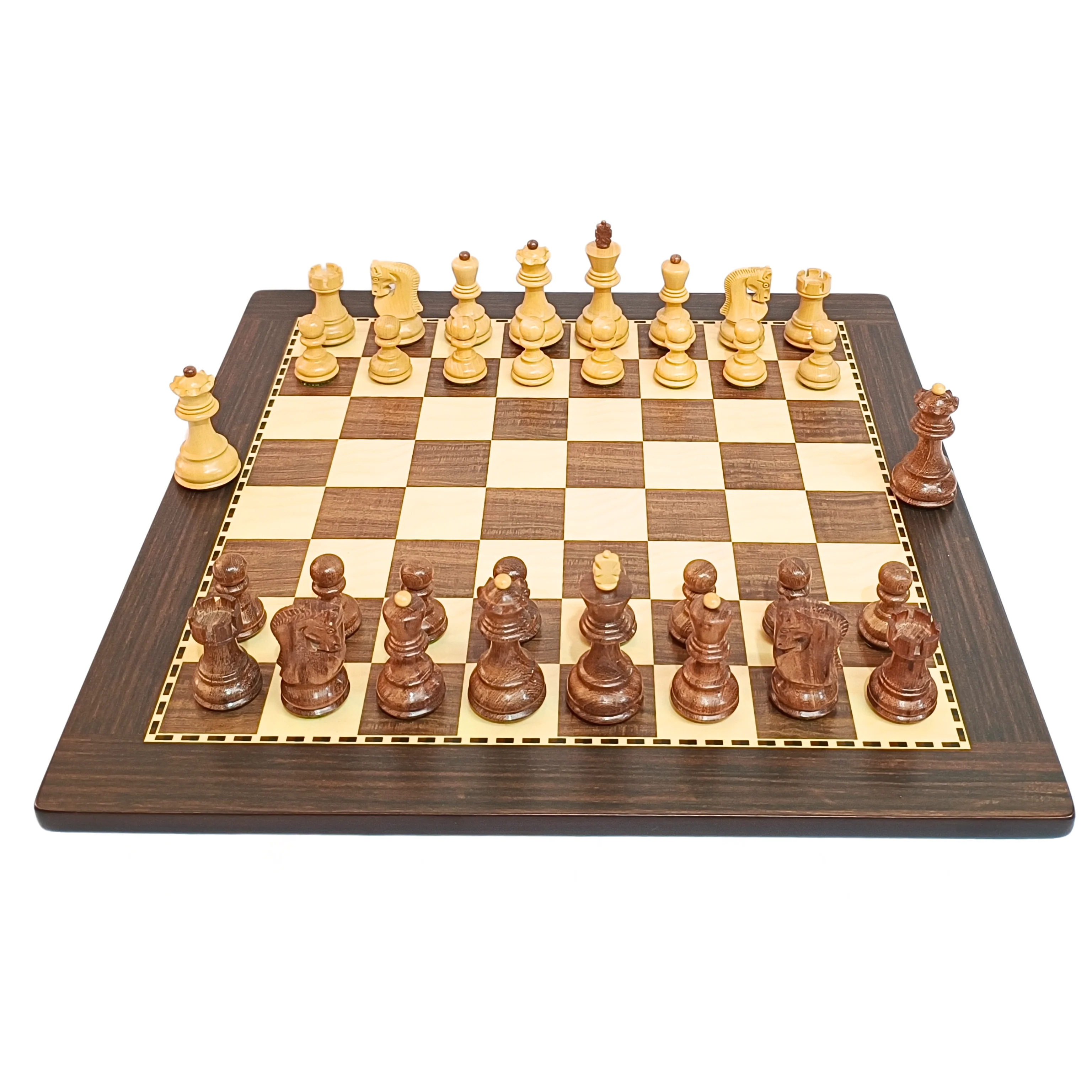 Russian Zagreb 59 Wooden Chess Set - Brown & Cream - Image 3