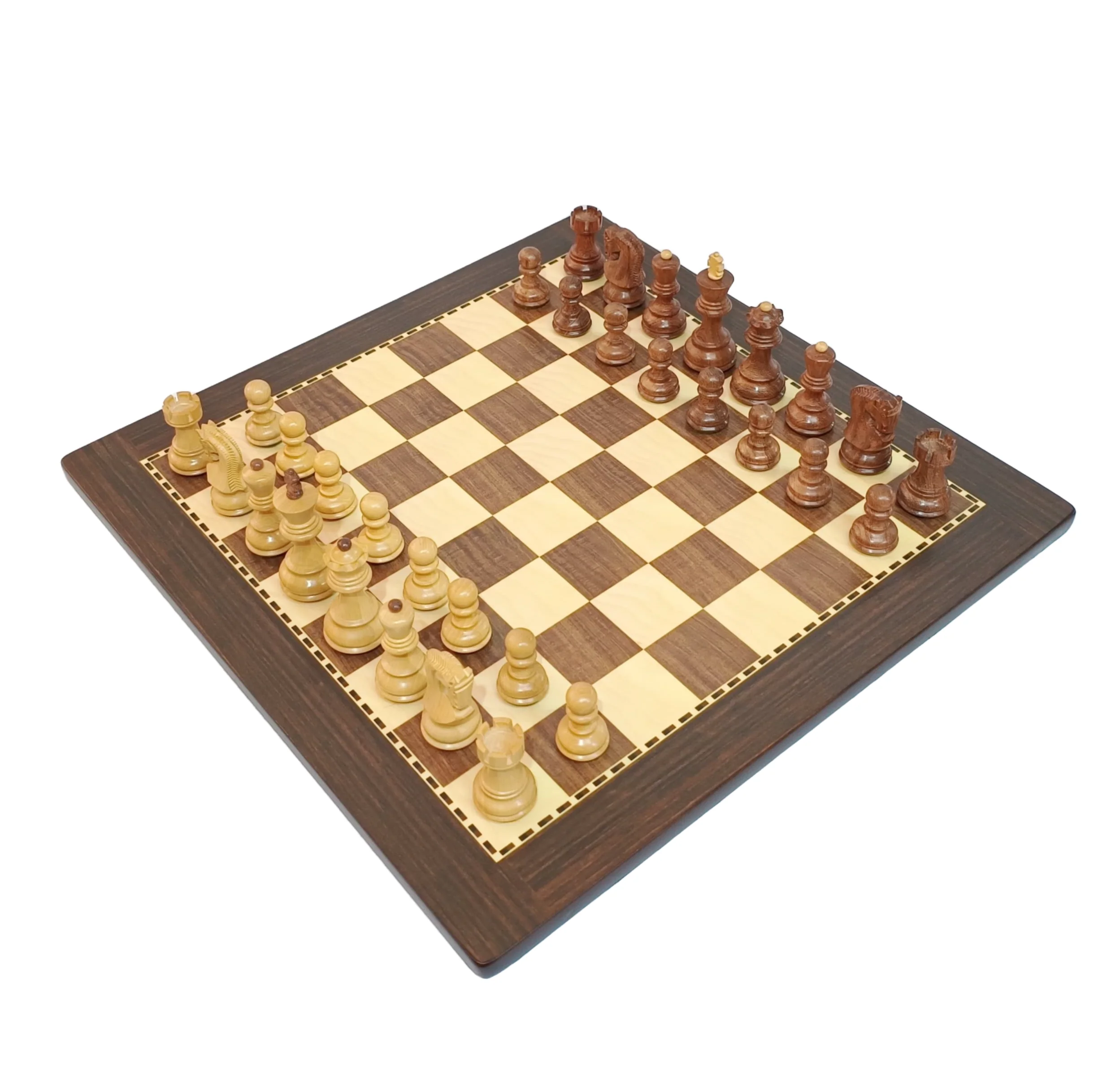 Russian Zagreb 59 Wooden Chess Set - Brown & Cream - Image 5