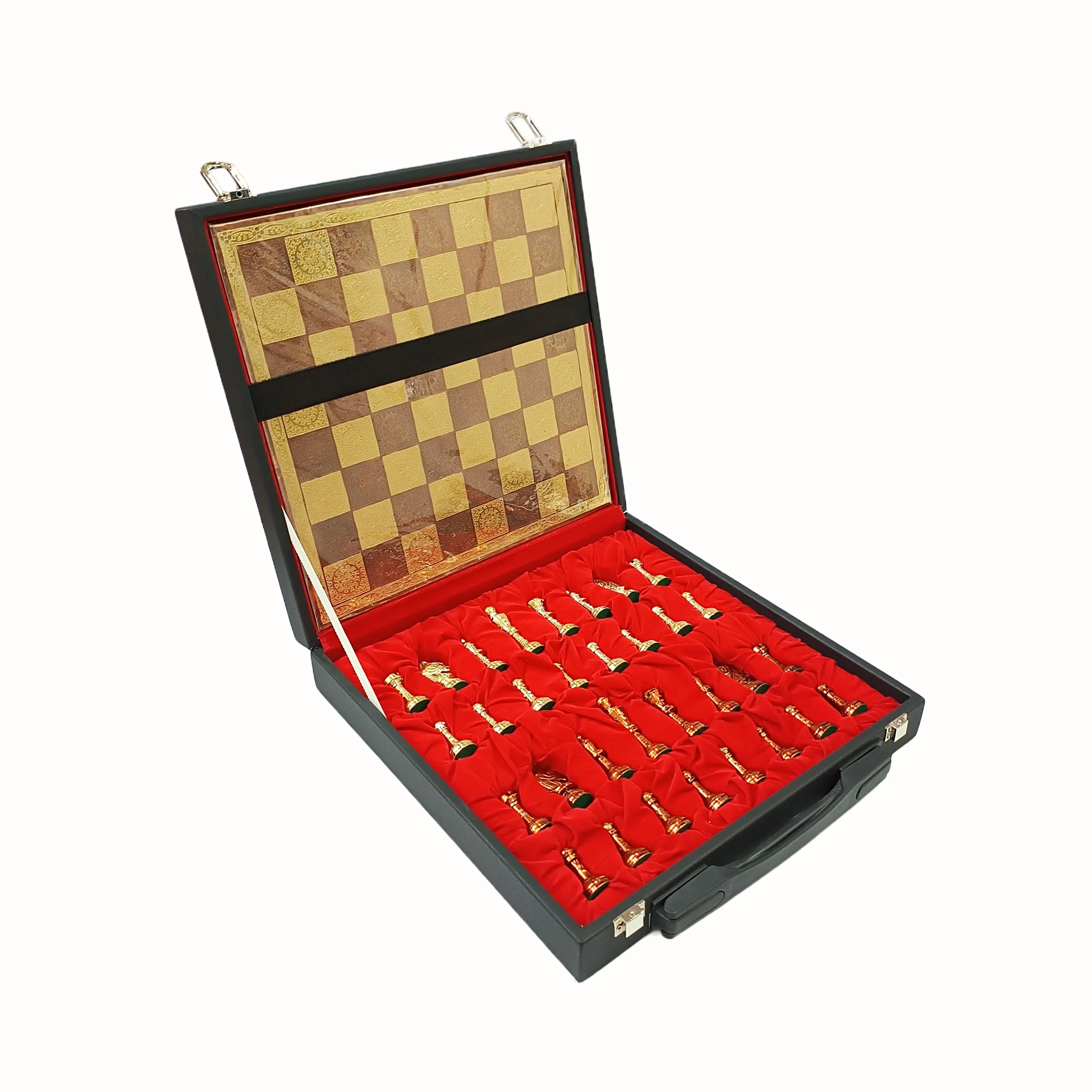 Classic Staunton Style Themed Brass Chess Set - Image 3