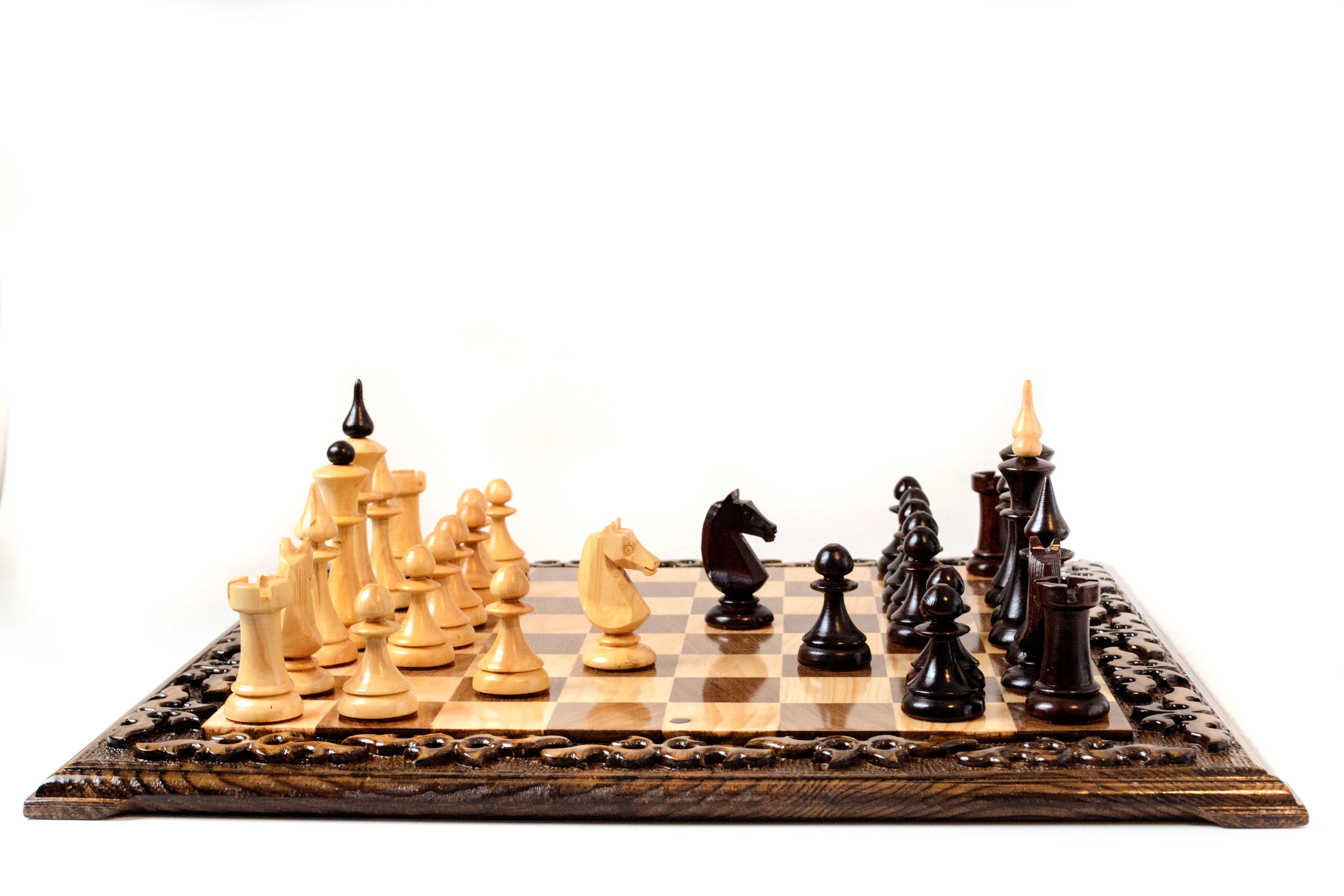 Hand Carved Luxury Chess Set With Latvian Style Chess Pieces - Image 12