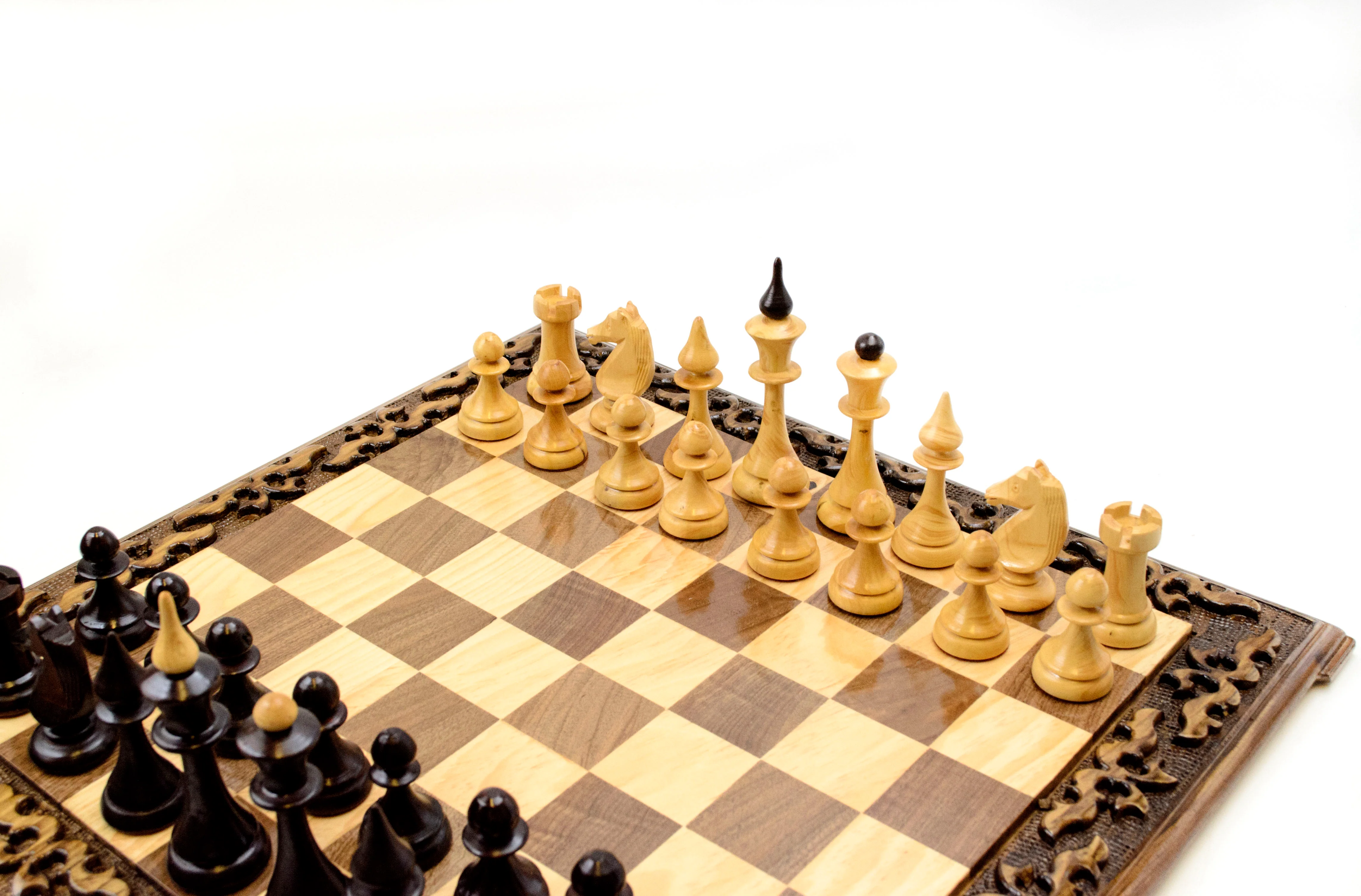 Hand Carved Luxury Chess Set With Latvian Style Chess Pieces - Image 13