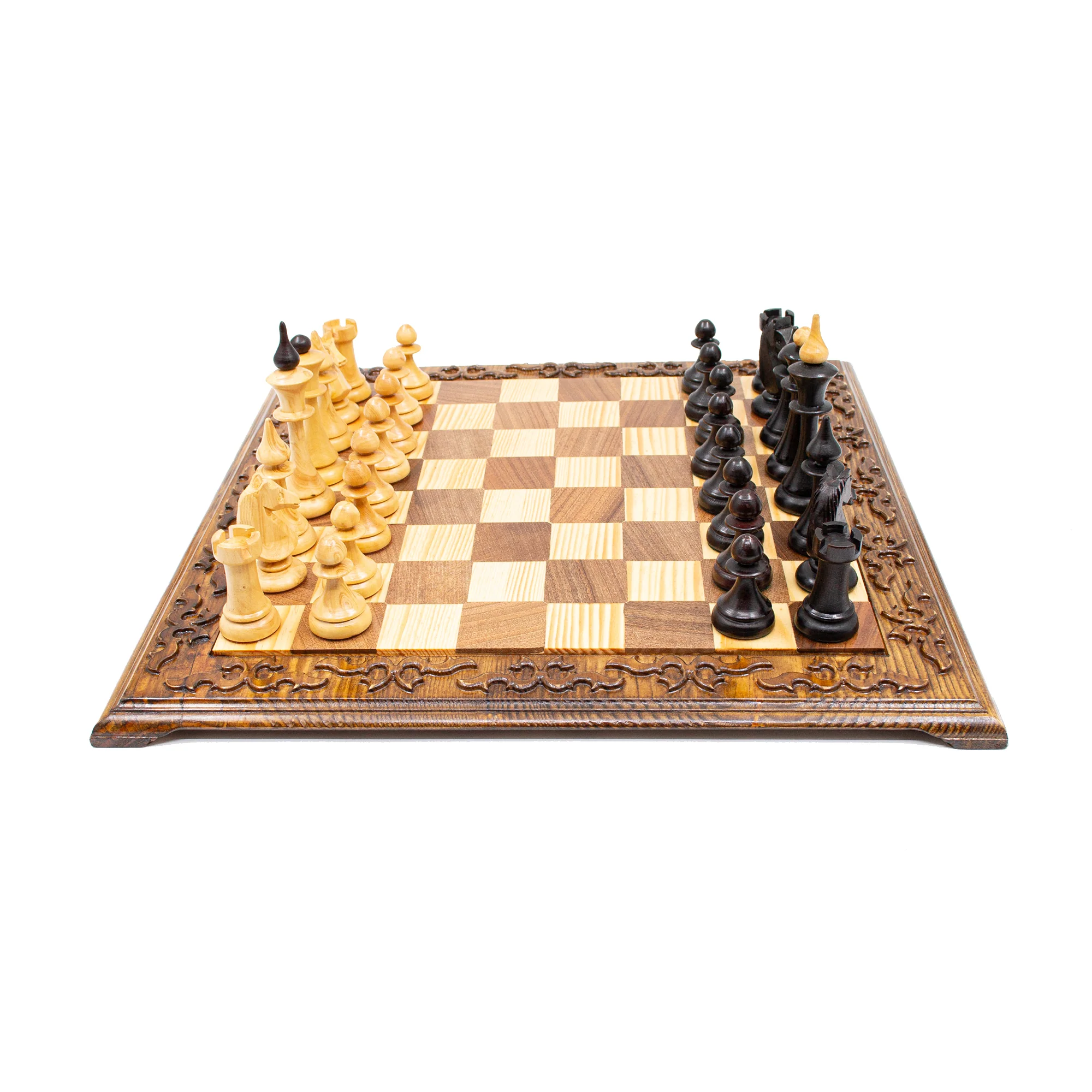 Hand Carved Luxury Chess Set With Latvian Style Chess Pieces - Image 6