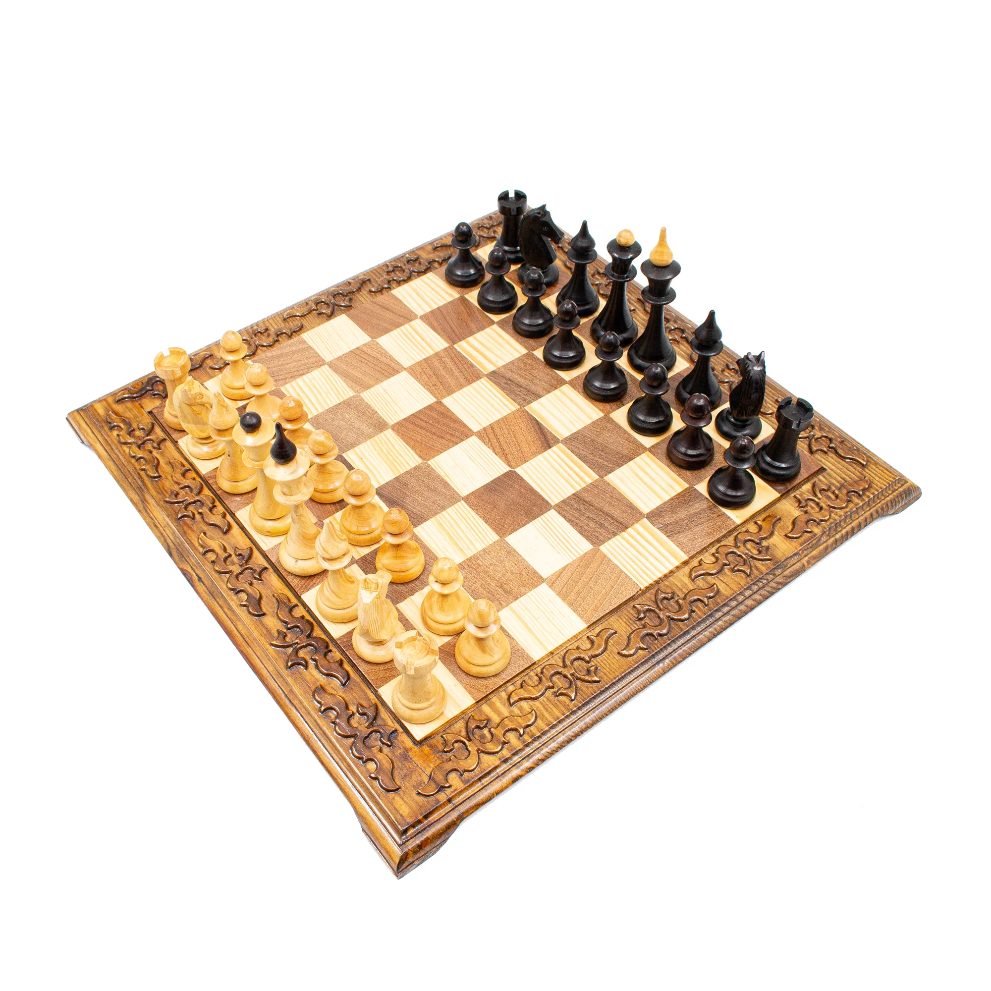 Hand Carved Luxury Chess Set With Latvian Style Chess Pieces - Image 8