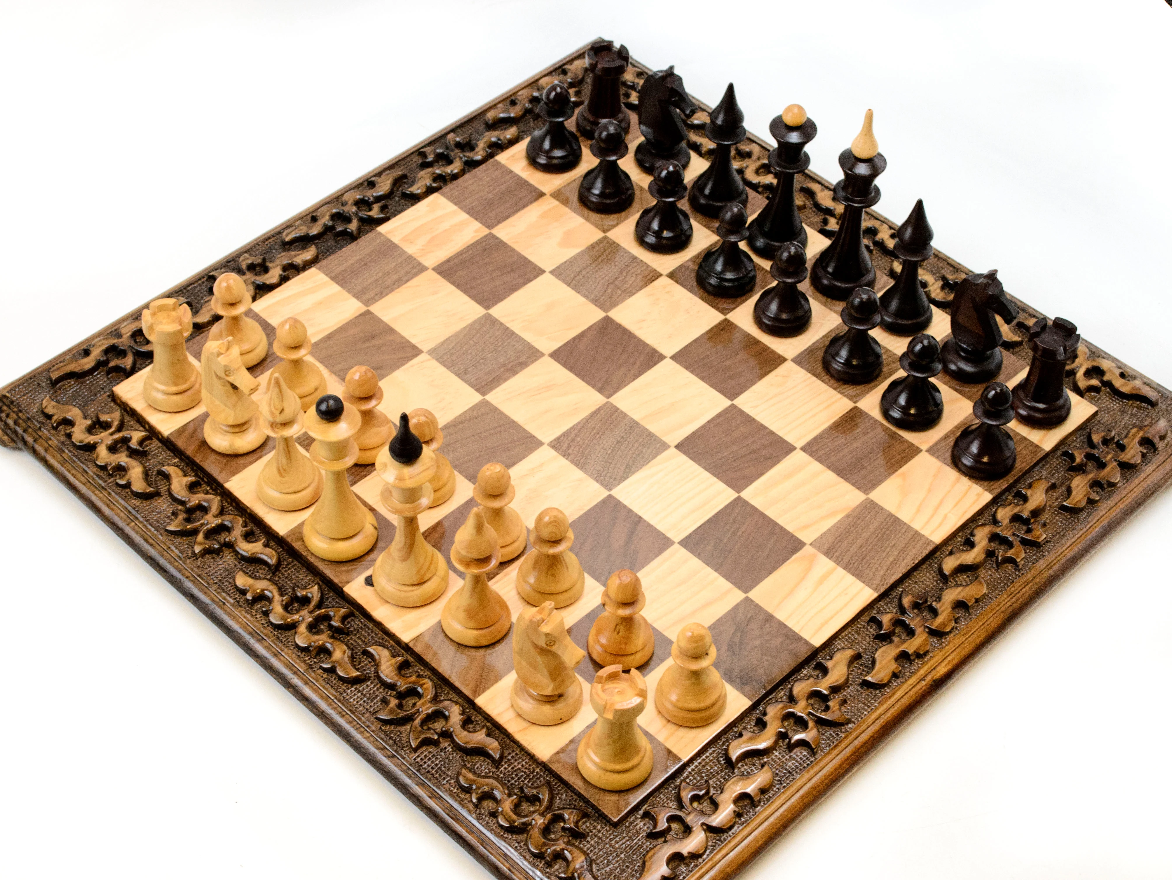 Hand Carved Luxury Chess Set With Latvian Style Chess Pieces - Image 9